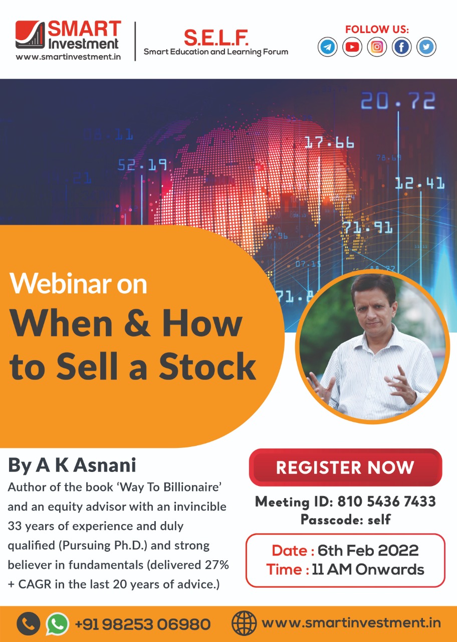 Webinar on "When & How to Sell a Stock" by A K Asnani